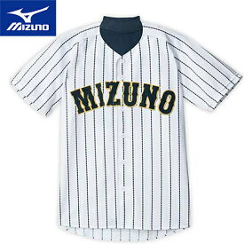 ミズノ MIZUNO キッズ 野球 ファングッズ レプリカユニフォーム 侍ジャパンユニフォーム H JR ホワイト×Sネイビー・ストライプ 12JC4F80 01