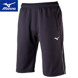 ミズノ MIZUNO メンズ レディース トレーニングウェア ショートパンツ ウォームアップハーフパンツ ブラック×ホワイト 32MD9126 90