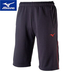 ミズノ MIZUNO メンズ レディース トレーニングウェア ショートパンツ ウォームアップハーフパンツ ブラック×チャイニーズレッド 32MD9126 96