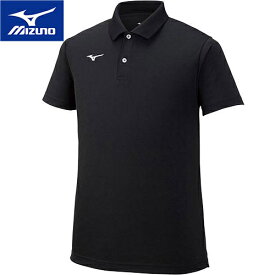 ミズノ MIZUNO メンズ レディース ゲームシャツ ポロシャツ ブラック 32MA9670 09 無地 スポーツ ゴルフ 半袖 黒