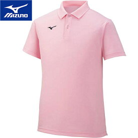 ミズノ MIZUNO メンズ レディース ゲームシャツ ポロシャツ ライトピンク 32MA9670 65 半袖 ユニセックス トップス シンプル