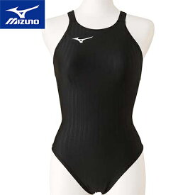 ミズノ MIZUNO レディース フィットネス水着 競泳用ミディアムカット レースオープンバック ブラック N2MA0223 09