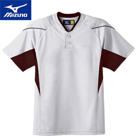 ミズノ MIZUNO メンズ レディース 野球ウェア 練習用シャツ イージーシャツ ホワイト×エンジ×ネイビー 52MW451 63