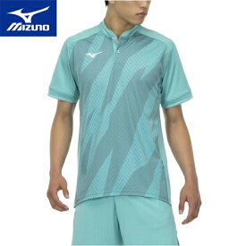 ミズノ MIZUNO メンズ レディース ソフトテニス ドライエアロフローゲームシャツ キープライト ターコイズ 62JA2000 13