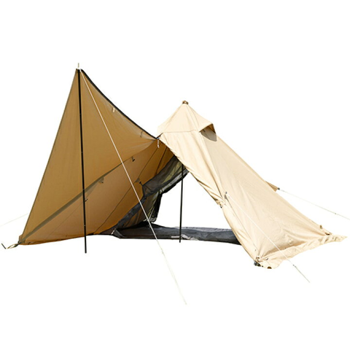 楽天市場】バンドック BUNDOK テント ソロティピー1TC サンドベージュ  