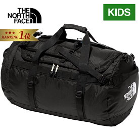 【楽天1位】ザ・ノース・フェイス ノースフェイス キッズ バッグ ナイロンダッフル50 K Nylon Duffel 50 ブラック NMJ72352 THE NORTH FACE 子供用 ボストンバッグ 旅行 トラベル 修学旅行 ダッフルバッグ