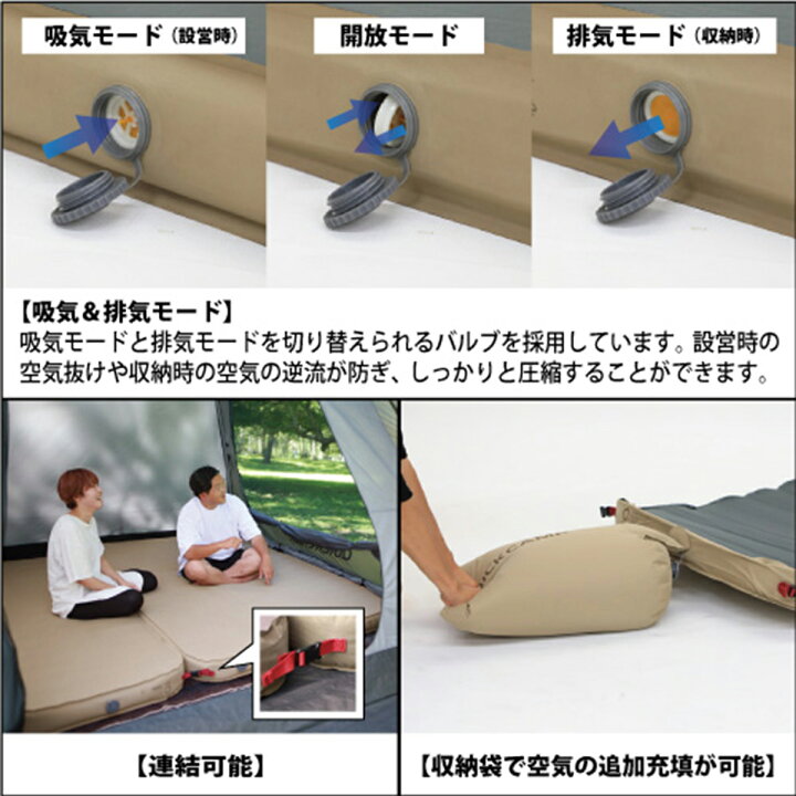 楽天市場】インフレーターマット アウトドア マット 極上  