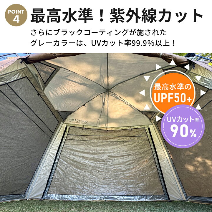 楽天市場】ワイドスクリーンタープ ワンタッチ 4m×2.8m サンド/カーキ 