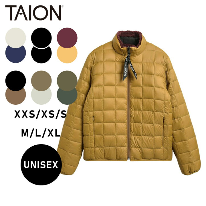楽天市場】タイオン TAION メンズ レディース ダウン×ボアリバーシブル  