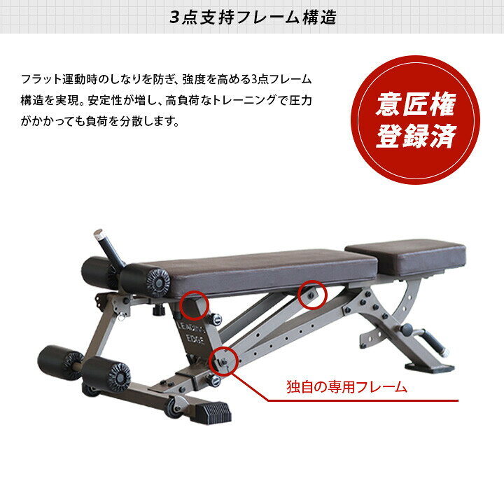 楽天市場】[訳あり]トレーニングベンチ アジャスタブルベンチ ブラウン 