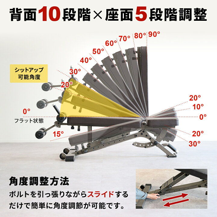 楽天市場】10%OFFクーポン 7/4〜7/5 トレーニングベンチ 耐荷重300kg 
