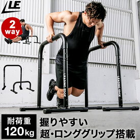 2WAY ディップスタンド ブラック LE-DS800 LEADING EDGE リーディングエッジ 筋トレ 上腕三頭筋 上腕二頭筋 大胸筋 三角筋