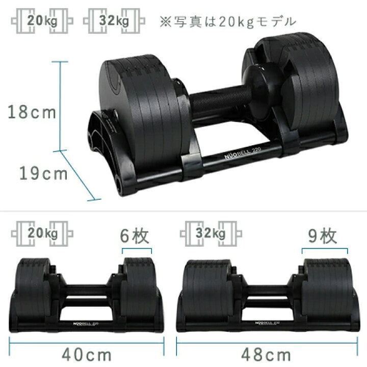 楽天市場】FLEXBELL フレックスベル 可変式ダンベル 32kg×2個 2kg刻み  