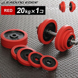 LEADING EDGE リーディングエッジ ラバーダンベル 20kg レッド LE-DB20 RD