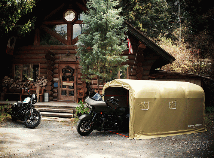 ストレージバイクガレージ バイク用 XLサイズ 屋外簡易車庫 全長