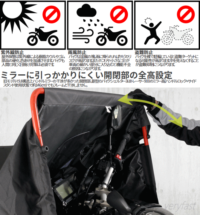 【引取限定】DOPPEL GANGER バイクシェルター 楽天市場】DOPPELGANGER ドッペルギャンガー バイクシェルター3