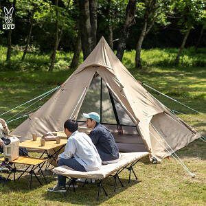 DOD テント ワンポールテント 4人用 ピラミッド型 正方形 ワンポール ポリエステル オールシーズン アウトドア キャンプ ワンポールテントRX(M)T3-948-TN タン