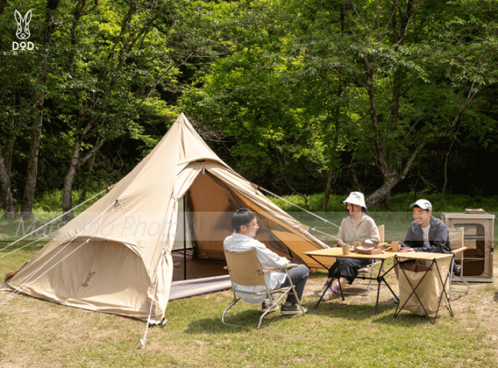 楽天市場】ワンポールテント 4人用 テント TC素材 ピラミッド型  