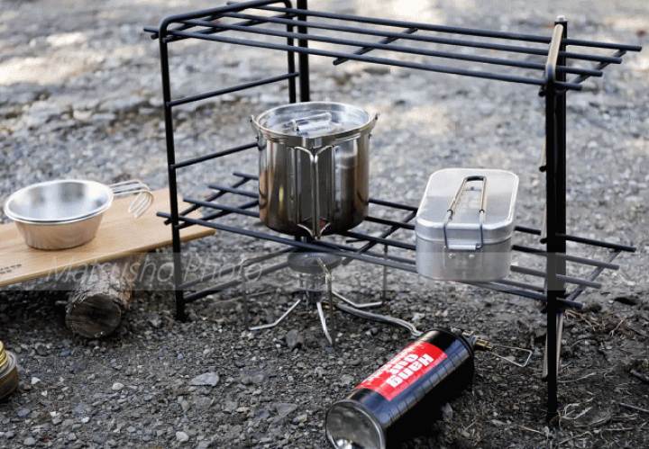 楽天市場】アウトドアラック 調理台 五徳 3Way ラック HangOut