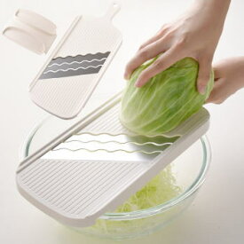 スライサー キャベツ 千切り 安全ホルダー付き キャベツピーラー キャベツスライサー 千切りスライサー 3倍速！トリプルウェーブ ワイド