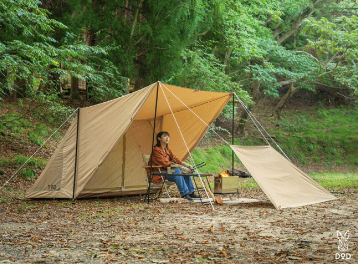 楽天市場】DOD テント パップテント パップ風テント シンプル形状 ソロ