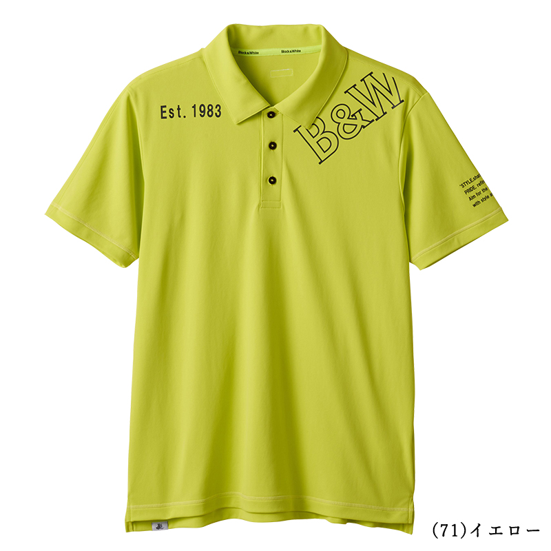 ゴルフウェア ブラックアンドホワイト ポロシャツ メンズの人気商品