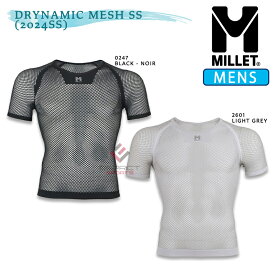 MILLET(ミレー) MIV01566 DRYNAMIC MESH SS メッシュ アンダーシャツ メンズ 半袖 ショートスリーブ 吸汗速乾性 ドライ 耐水性