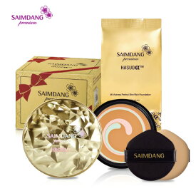 「 製造販売元 公式店 」 ＜ 金色ケース 本体 + 詰め替え ＞ サイムダン プレミアム 4Kアクトレス パーフェクトスキン リッチファンデーション SPF50+/PA++++ (レフィル1個付き) お買い物マラソン 期間限定 店内全品送料無料 ||