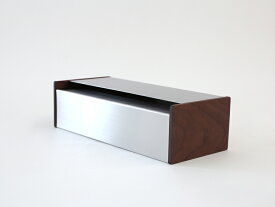 ヤマサキデザインワークス ティッシュボックス（ウォールナット）【日本製 ティッシュケース YAMASAKI DESIGN WORKS tissuebox walnut 天然木 ステンレス 収納】