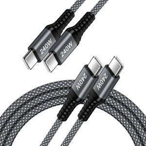 ANNIBER PD3.1 240W USB-C & USB-C �P�[�u�����}���[�d (0.9M+1.8M 2�{����) Type C �P�[�u�� ���ϋv�i�C���� iPhone17/16/15�V���[�Y �AMacBook Pro�AiPad mini�AMatebook�AiPad Pro�AXperia�AGalaxy��Type C�@��Ή�