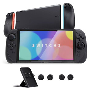 PlayVital Ranger Nintendo Switch 2�i2025�j�Ή��ی�J�o�[ �V���R���O���b�v�{PC���n�[�h�J�o�[�P�[�X �܂肽���݃X�^���h���e�w�O���b�v�L���b�v�t�� �h�b�N�Ή��y�u���b�N�z