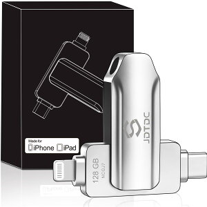 �V�i iPhone�p USB������ 128GB Apple MFi�F�� Type-C Lightning �ʐ^ ���� �A���� �����o�b�N�A�b�v iPhone 16 15�Ή� Android�Ή� iOS �������[�X�e�B�b�N