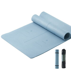 YUREN ���K�}�b�g ���L90 x 190cm TPE�f�� ���� 10mm �K�C�h���C���t�� ����~�� yoga mat