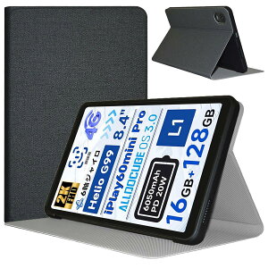 For Alldocube iPlay60 mini Pro/Turbo �P�[�X Kluso ���y�� �ɔ� ����PU ���U�[ �J�� �X�^���h �X�}�[�g�P�[�X �X�^���h �@�\ �X�}�[�g�J�o�[ �[�d�Ή� iPlay60 mini Pro/iPlay60 mini Turbo �Ή� (�u���b�N)