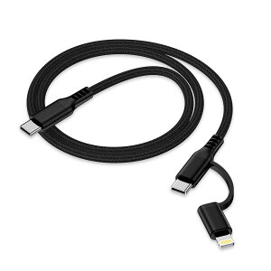 2in1 �^�C�vc iPhone�[�d�P�[�u�� 0.9M PD�Ή� 30W�}���[�d �����f�[�^�]�� Haoano �A�C�t�H�� �}���`�[�d�P�[�u�� USB-C ���C�g�j���O�P�[�u�� iPhone 17/17 Air/17 Pro Max/16/15 /14/13/12/SE/iPad Air/Mini/Galaxy S24 Ult