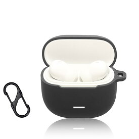 For Xiaomi REDMI Buds 8 Lite ケース REDMI Buds 8 Lite 対応 カバー Greerass シリコンケース 耐衝撃 キズ防止 充電対応 紛失防止 防水 防塵 着脱簡単 シリコン製 落下防止 柔らかい 軽量 (ブラック)