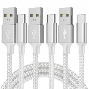 USB Type-C �P�[�u�� �y1M+2M+3M 3�{�Z�b�g�z 3A�}���[�d QC3.0�Ή� USB2.0�K�i�f�[�^�]�� USB-A to USB-C ���ϋv�i�C�����҂� Galaxy/Xperia/Pixel/AQUOS/X��USB-C�@��Ή�
