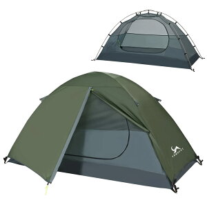 TOMOUNT �\���e���g �L�����v�e���g 1�l�p ��d�w ������ �c�[�����O�e���g �ϐ���3000mm �ʋC �h�� �y�� �R���p�N�g �A�E�g�h�A�e���g �o�C�N �o�R�p �ȒP�݉c 4�V�[�Y�� �L�����s���O (�ΐF)