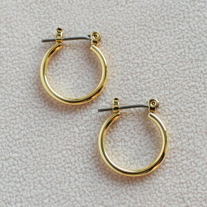 真鍮 フープピアス 直径16mm 1ペア ゴールド 真鍮 シンプル 大人可愛い カジュアル フォーマル ギフト