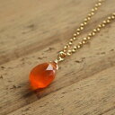 【アウトレット】カーネリアンのネックレス（K14GF）