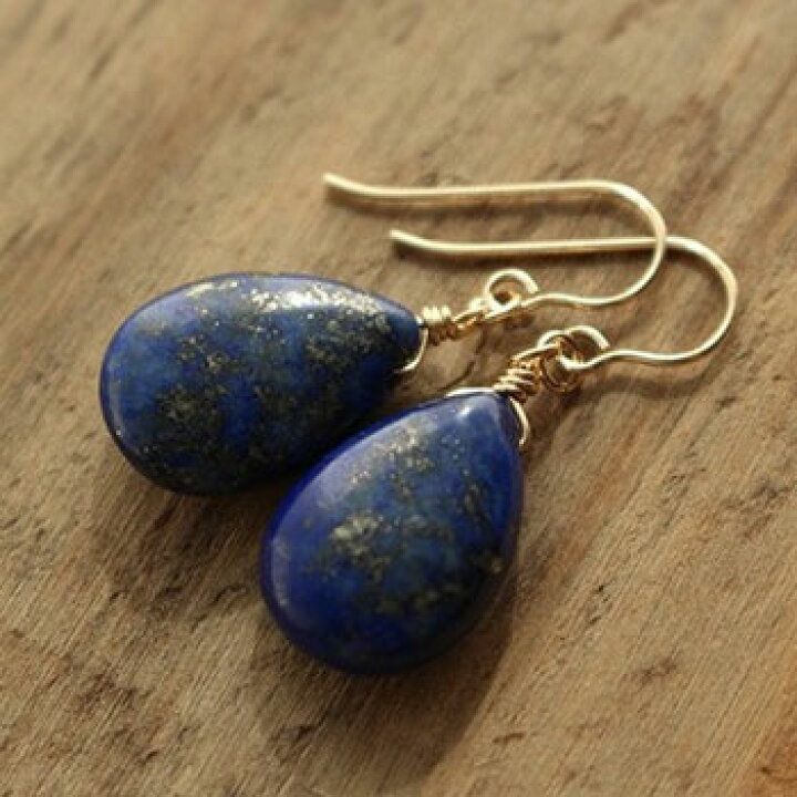 楽天市場】ラピスラズリ＜ペアシェイプ＞のピアス（14KGF） : エッセンス 