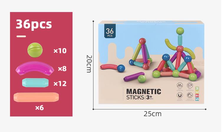 楽天市場】磁気ビルディング 知育玩具 マグネットおもちゃ 磁気ロッド