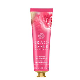 【マラソン最大P7倍 】グレースコール GRACE COLE ソフトニング ハンド & ネイルクリーム ホワイトローズ & ロータスフラワー HAND CREAM プレゼント ギフト あす楽