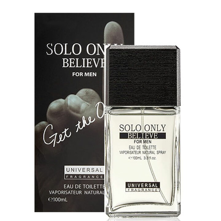 香水 メンズ ユニバーサルフレグランス Universal Fragrance ソロ オンリー ビリーブ フォー メン「箱不良」Solo Only Believe EDT 100ml フレグランス ギフト あす楽 香水コスメエッセンシャスショップ SOLO ONLY BELIEVE FOR MEN メンズ 香水