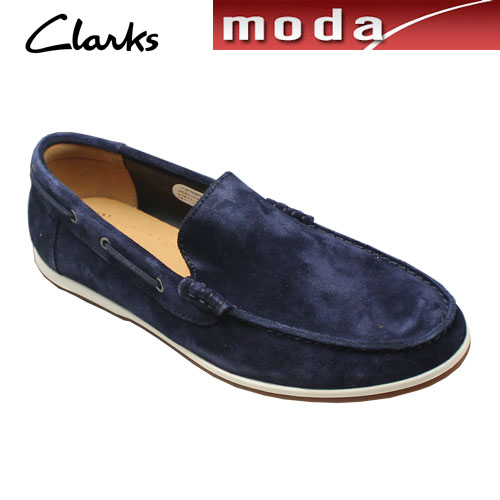 クラークス スリッポン ヌバック 083J ネイビースエード Clarks メンズ 靴 | 神戸の紳士靴専門店moda