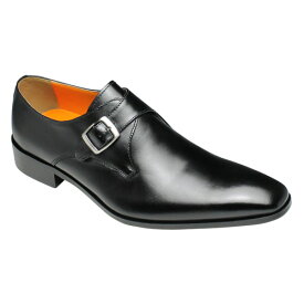 【ANTONIO DUCATI(アントニオ　ドュカッティ）】ロングノーズの脚長牛革ビジネスシューズ（サイドモンク）DC1172(ブラック）/メンズ 靴