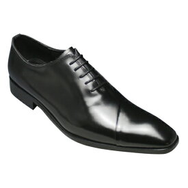 【ANTONIO DUCATI（アントニオ　ドュカッティ）】本革底のロングノーズビジネスシューズ・5ホールのバルモラル（内羽根)DC8411(ブラック)/メンズ 靴