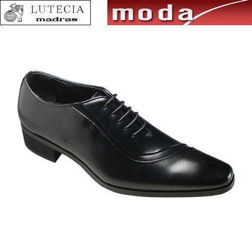 10%OFF ルテシア マドラス ドレスシューズ 流れストレートチップ ポインテッドトゥ LU6505 ブラック LUTECIA madras メンズ 靴