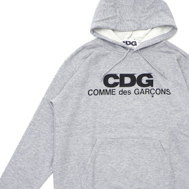 【本物・正規品】 新品 シーディージー CDG コムデギャルソン COMME des GARCONS LOGO HOODED SWEATSHIRT スウェットパーカー GRAY グレー 灰色 メンズ 211000596052