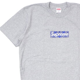 【数量限定特別価格】 新品 シュプリーム SUPREME Bandana Box Logo Tee バンダナ ボックスロゴ Tシャツ GRAY グレー 灰色 メンズ